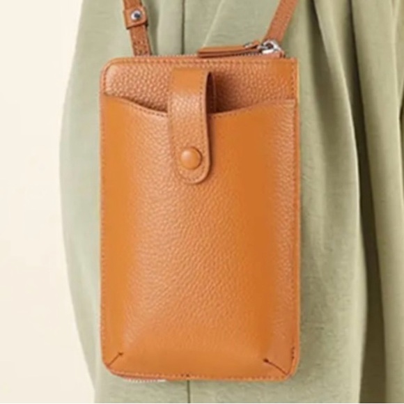 Genuine Leather Crossbody Bag Phone Purse - Picture 2 of 5